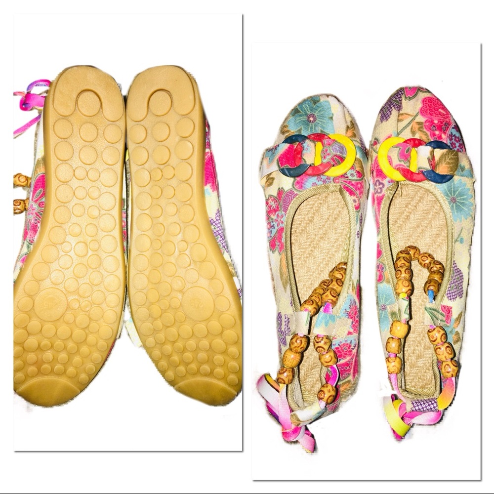 •❌•Retro Girly| NWT |Floral Mlticlr Flats• - Picture 4 of 8